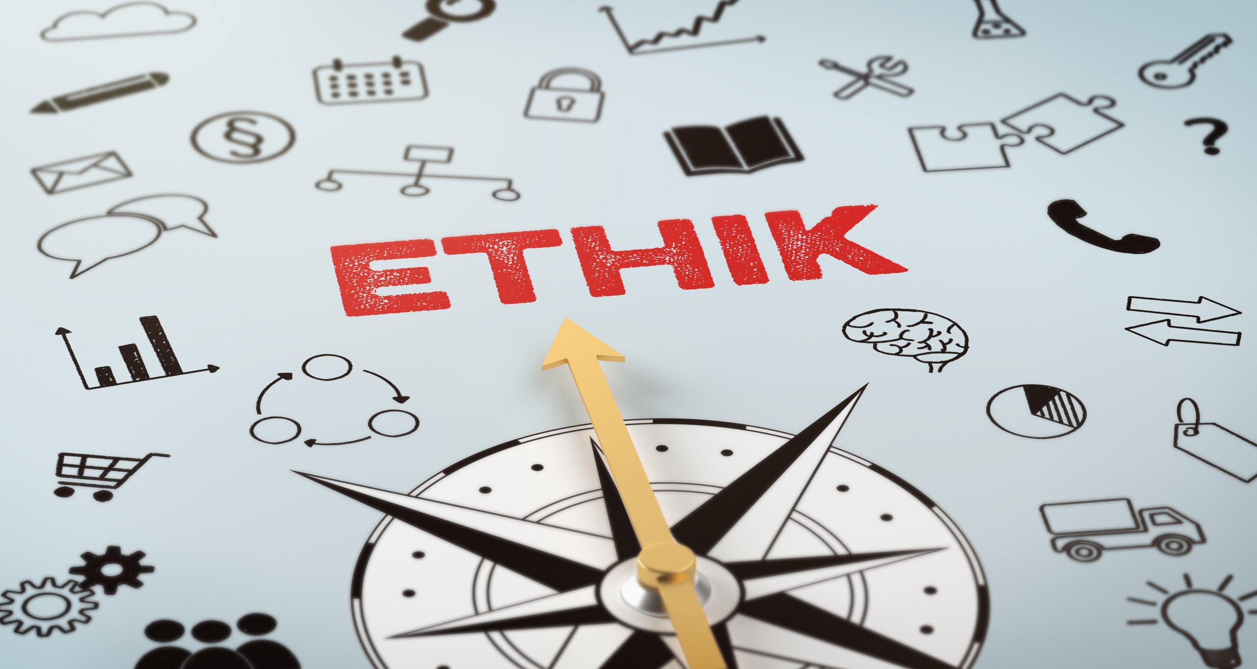 Illustration zu Ethikkodex mit Kompass