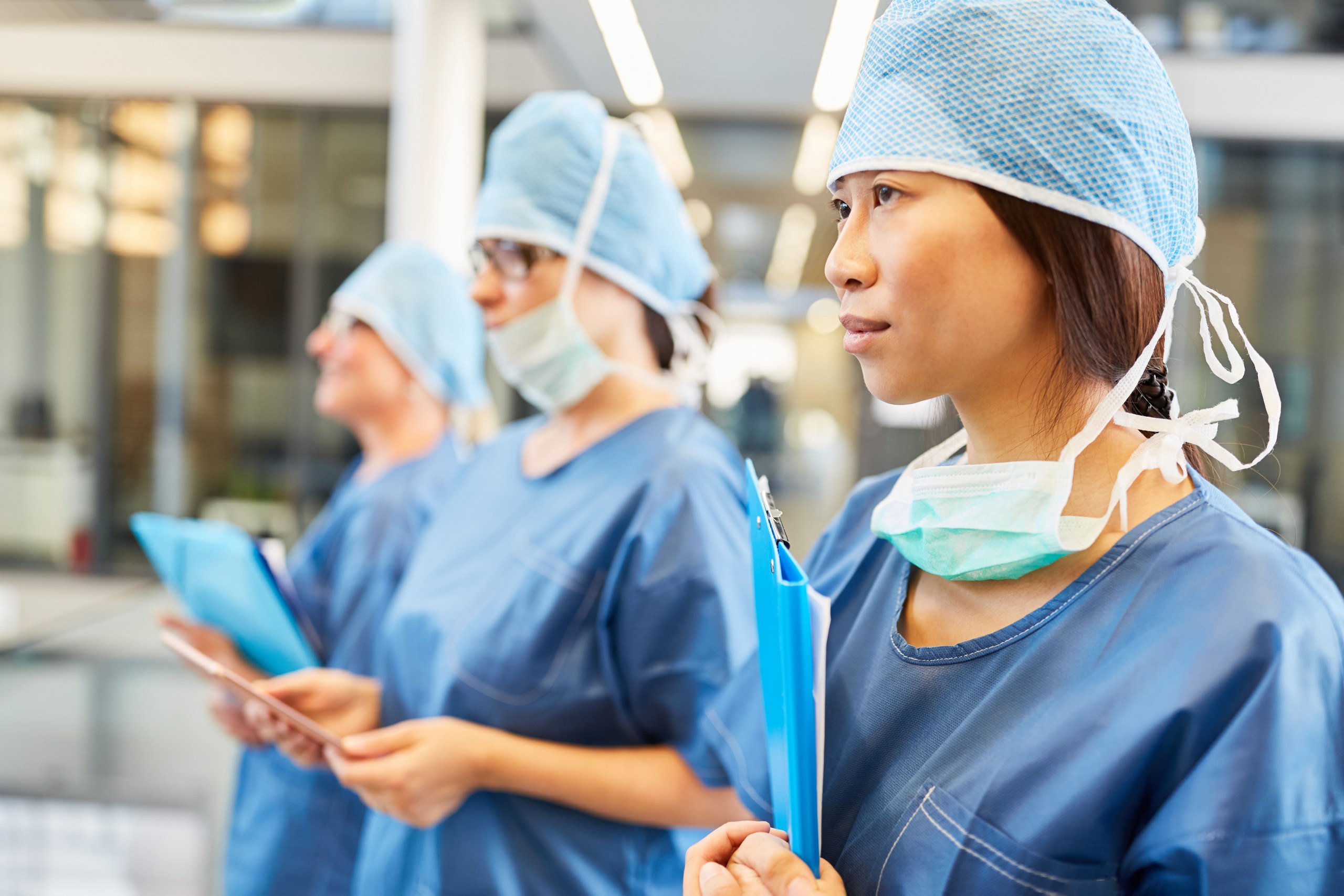 Pflegefachfrau Vorbereitung Operation