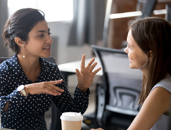Mentorin und Mentee im GEspräch